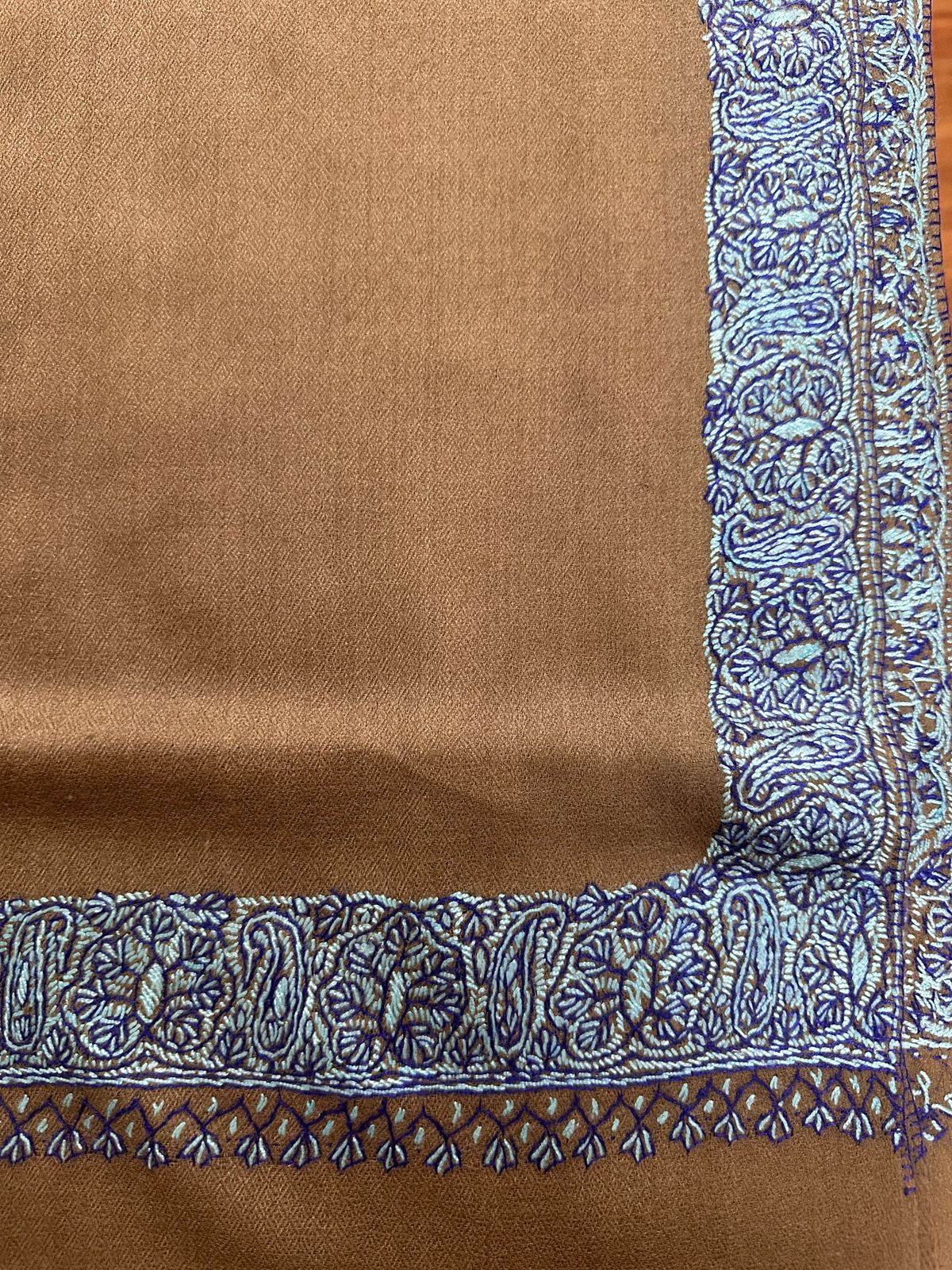 Super Fine Pashmina with Border Hand Embroidery - Image 4