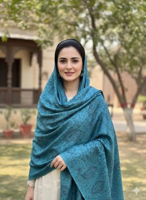 Subtle Sophistication: Sea Green Pashmina with Self Print