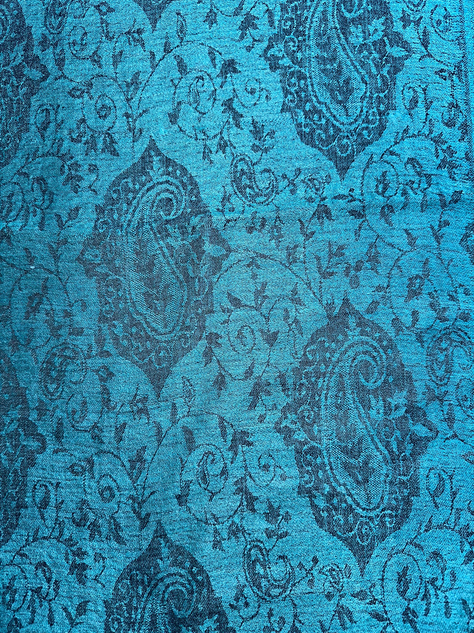 Subtle Sophistication: Sea Green Pashmina with Self Print - Image 3