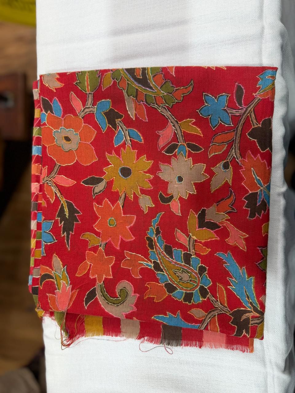 Pure Pashmina with Kashmiri Kalam Kaar - Image 7