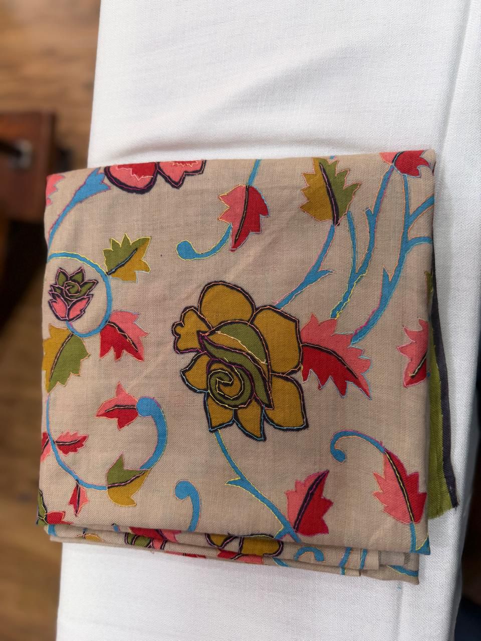 Pure Pashmina with Kashmiri Kalam Kaar - Image 6