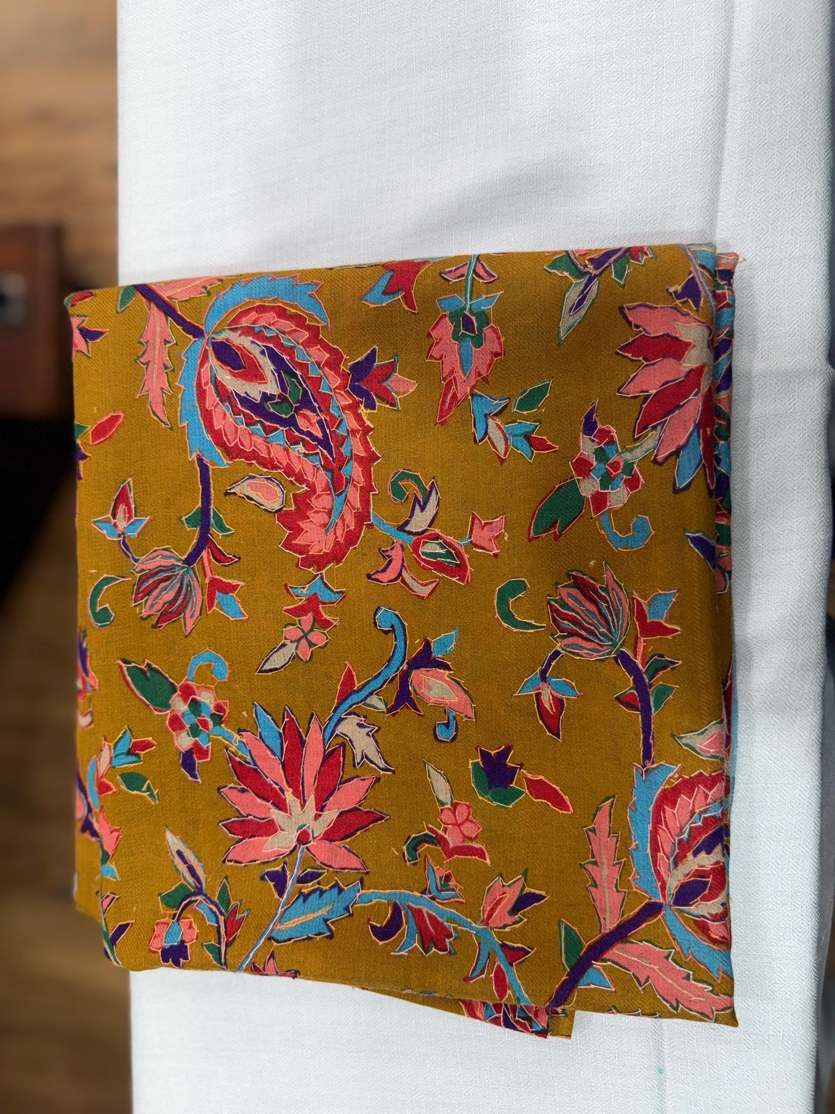 Pure Pashmina with Kashmiri Kalam Kaar - Image 5