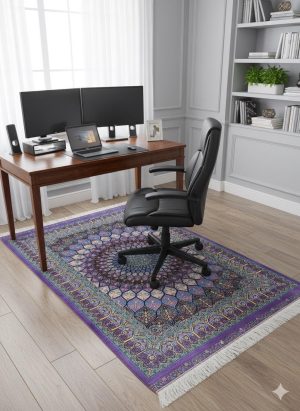 Iran made silk Carpet 100% fine silk, Dimension: 3X5 feet, Double knot with 1500 Reads. Hand and Machine, Made in Iran.