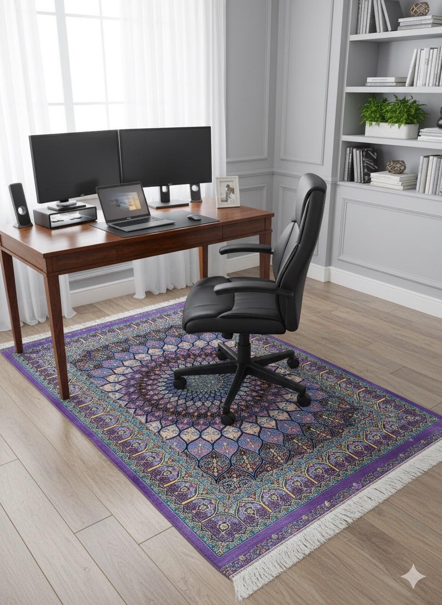 Iran made silk Carpet 100% fine silk, Dimension: 3X5 feet, Double knot with 1500 Reads. Hand and Machine, Made in Iran.