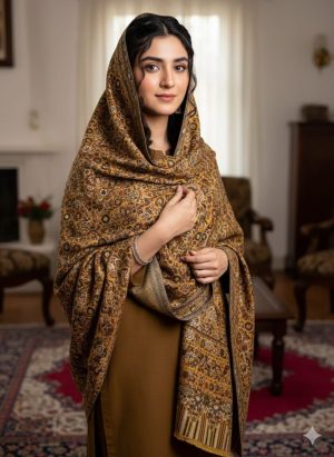 Toosh (Shahtoosh) Fabric with Super Fine Kashmiri Kani Weave