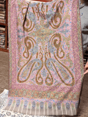 Original Kashmiri Kalamkar Shawl | 100% Pure Pashmina – Full Size